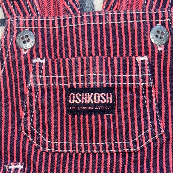 Vintage OshKosh B'gosh Pink and Blue Striped Denim dress - Picture 2 of 9